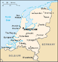 mapa Holanda